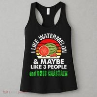 I LIKE WATERMELON AND MAYBE LIKE 3 PEOPLE & ROSS CHASTAIN Women's Tank Top thumb 3