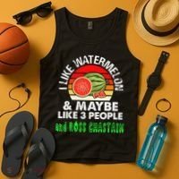 I LIKE WATERMELON AND MAYBE LIKE 3 PEOPLE & ROSS CHASTAIN Tank Top thumb 4