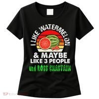 I LIKE WATERMELON AND MAYBE LIKE 3 PEOPLE & ROSS CHASTAIN Women's T-Shirt thumb 0