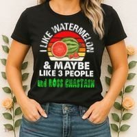 I LIKE WATERMELON AND MAYBE LIKE 3 PEOPLE & ROSS CHASTAIN Women's T-Shirt thumb 2