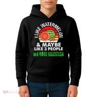 I LIKE WATERMELON AND MAYBE LIKE 3 PEOPLE & ROSS CHASTAIN Kids Hoodie thumb 4