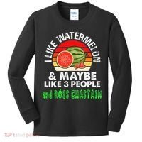 I LIKE WATERMELON AND MAYBE LIKE 3 PEOPLE & ROSS CHASTAIN Kids Long Sleeve Shirt thumb 0