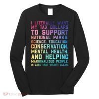 I Literally Want My Tax Dollars To Support   National Parks  Long Sleeve Shirt thumb 0
