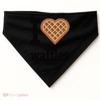 I Love Waffles USA-Made Doggie Bandana thumb 0