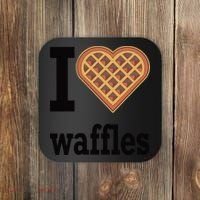 I Love Waffles Coaster thumb 0