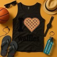 I Love Waffles Tank Top thumb 4
