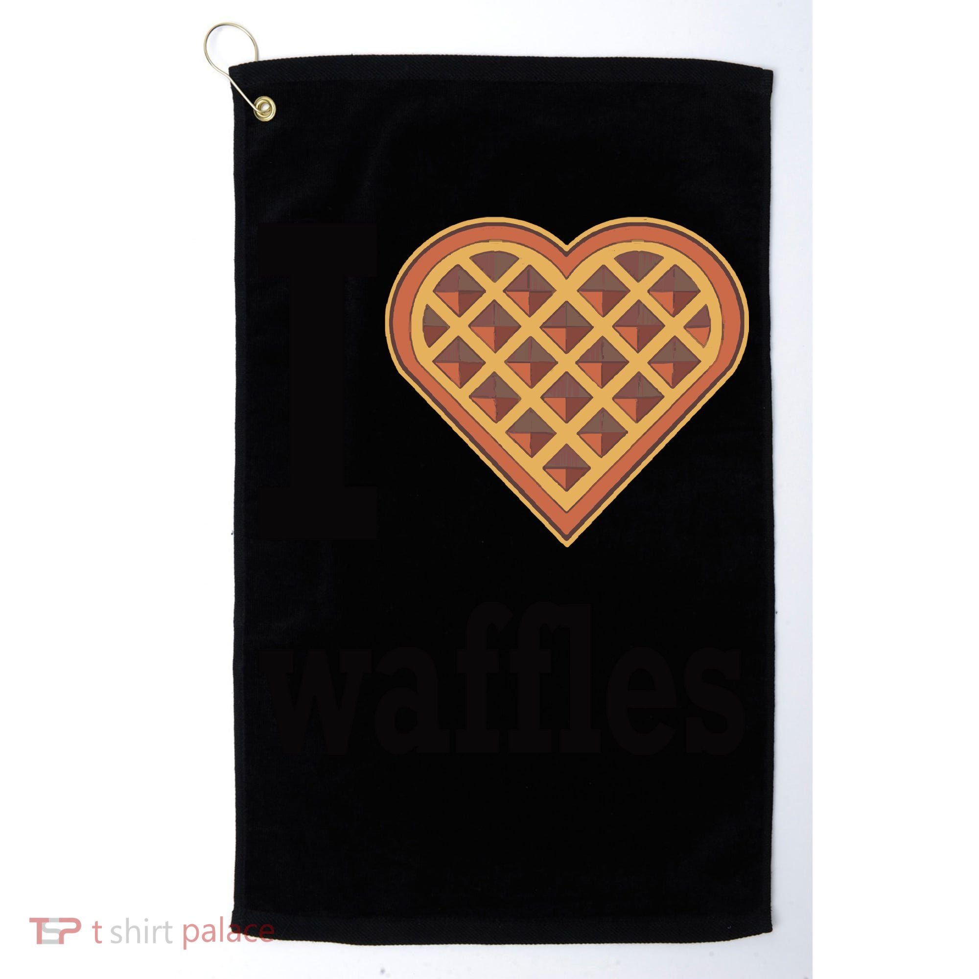 I Love Waffles Golf Towel