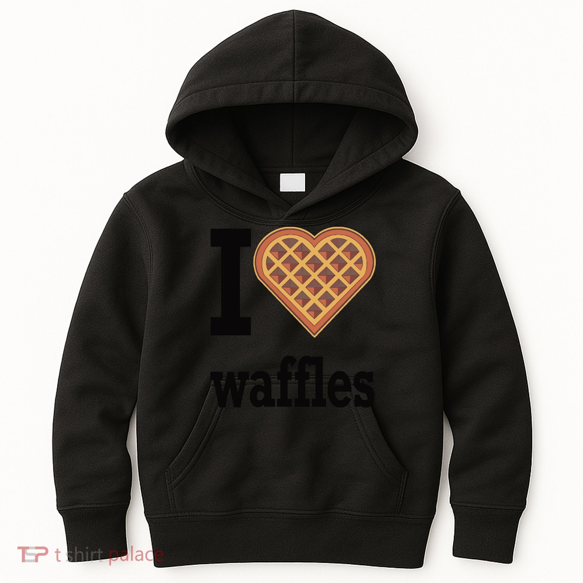 I Love Waffles Kids Hoodie