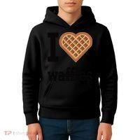 I Love Waffles Kids Hoodie thumb 4