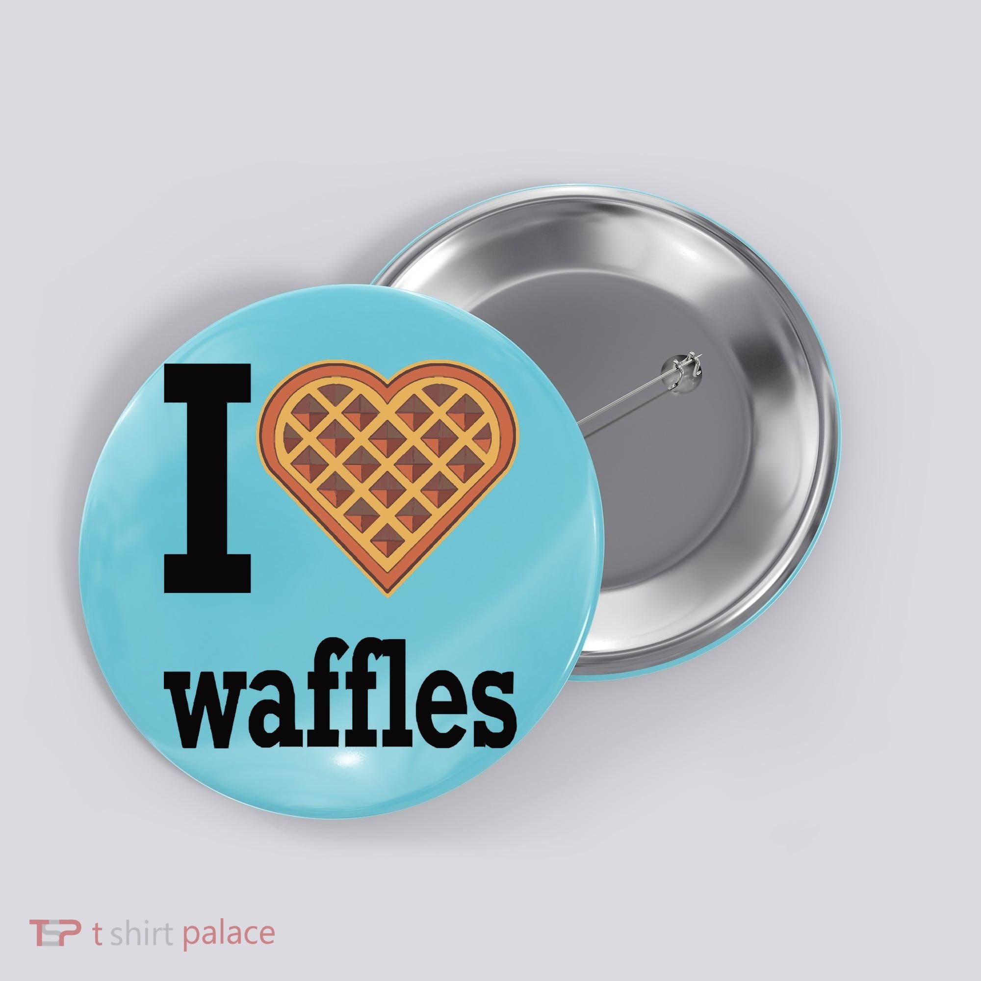 I Love Waffles Button