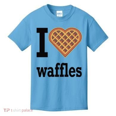 I Love Waffles Kids T-Shirt