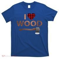 I Love Wood Lumberjack Heart Halloween Party Gift T-Shirt thumb 0