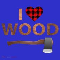 I Love Wood Lumberjack Heart Halloween Party Gift Mousepad thumb 1