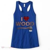 I Love Wood Lumberjack Heart Halloween Party Gift Women's Tank Top thumb 0