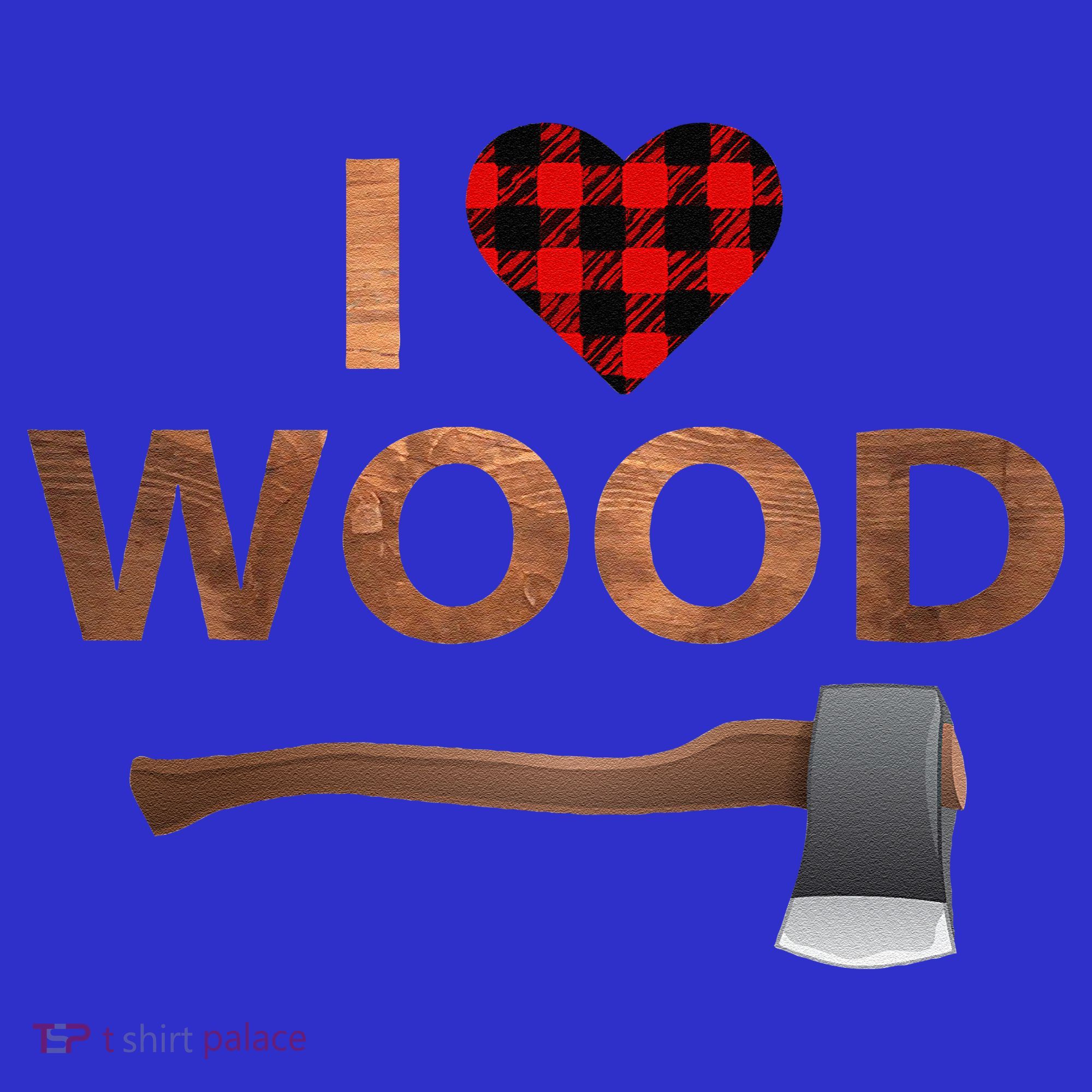 I Love Wood Lumberjack Heart Halloween Party Gift Baby Bodysuit