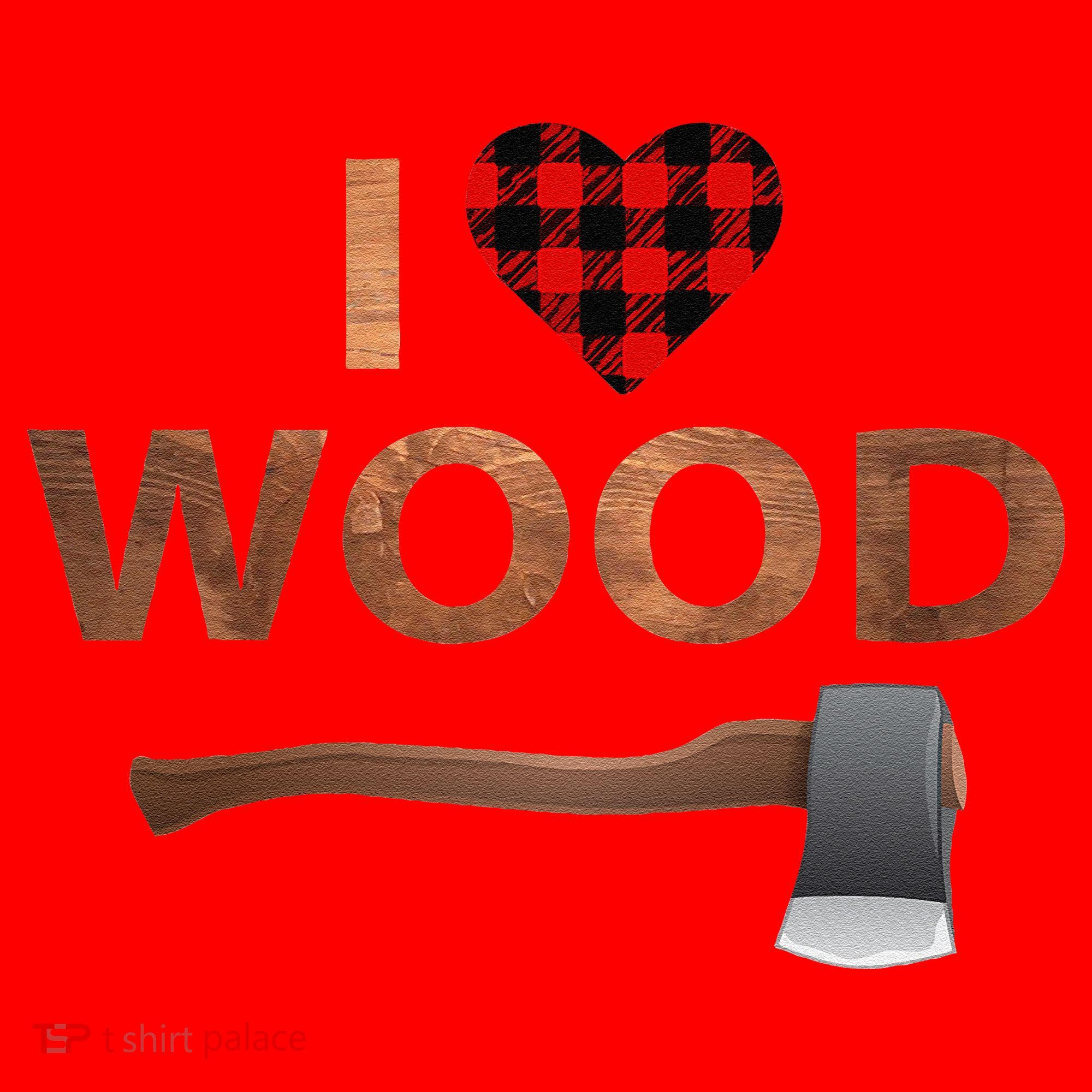 I Love Wood Lumberjack Heart Halloween Party Gift Santa Hat