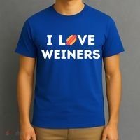 I Love Weiners Frank Sausage Bun Hotdogs Food Great Gift T-Shirt thumb 3