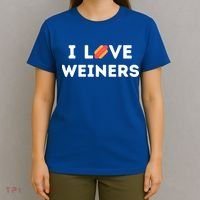 I Love Weiners Frank Sausage Bun Hotdogs Food Great Gift T-Shirt thumb 4