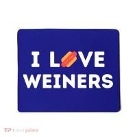 I Love Weiners Frank Sausage Bun Hotdogs Food Great Gift Mousepad thumb 0