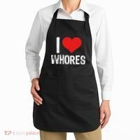 I Love Whores Apron thumb 2
