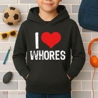 I Love Whores Kids Hoodie thumb 2