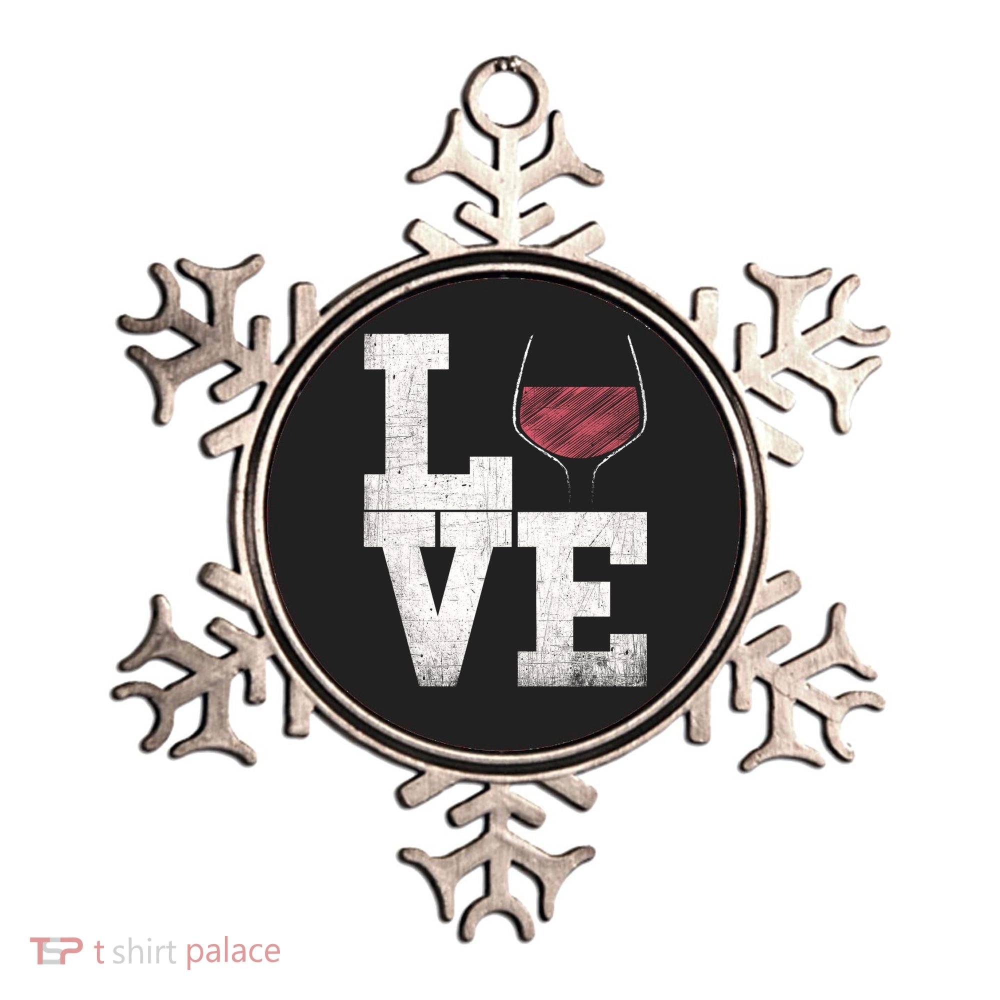 I Love Wine Red Wine Glass Heart Meaningful Gift Wine Er Distressed Funny Gift Ornament