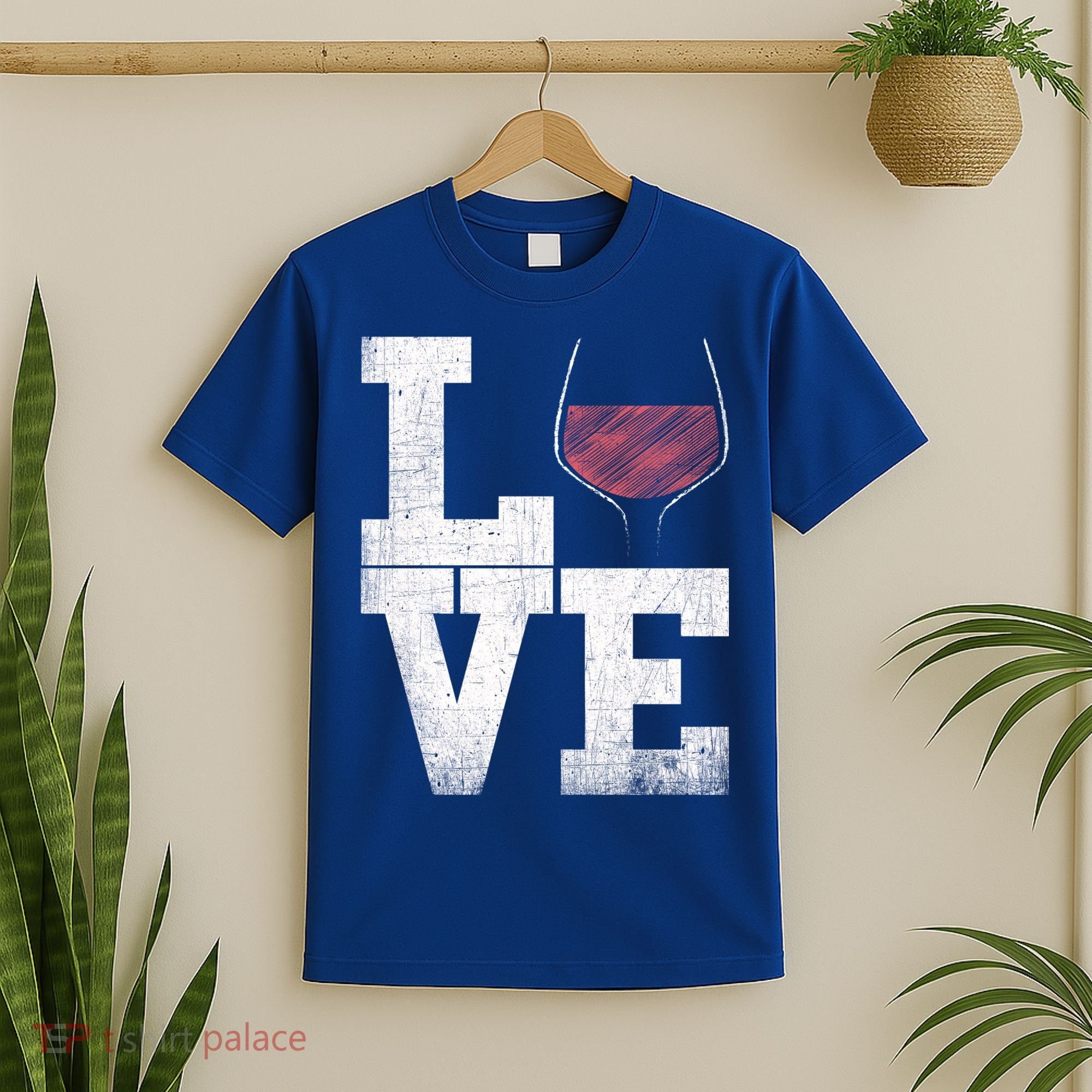 I Love Wine Red Wine Glass Heart Meaningful Gift Wine Er Distressed Funny Gift T-Shirt