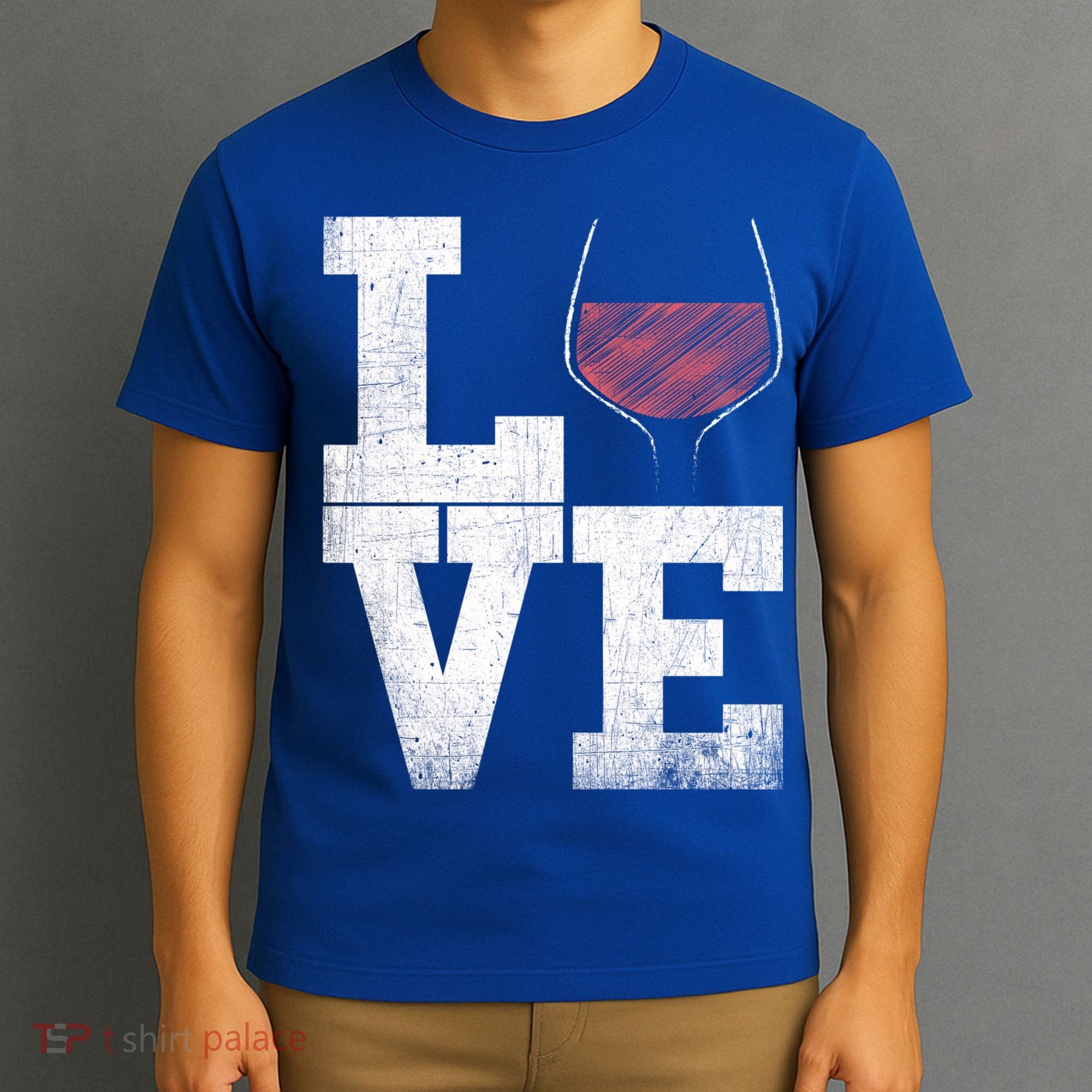 I Love Wine Red Wine Glass Heart Meaningful Gift Wine Er Distressed Funny Gift T-Shirt