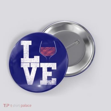 I Love Wine Red Wine Glass Heart Meaningful Gift Wine Er Distressed Funny Gift Button