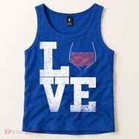 I Love Wine Red Wine Glass Heart Meaningful Gift Wine Er Distressed Funny Gift Tank Top thumb 2