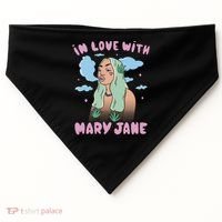 In Love With Mary Jane Female Marijuana USA-Made Doggie Bandana thumb 0
