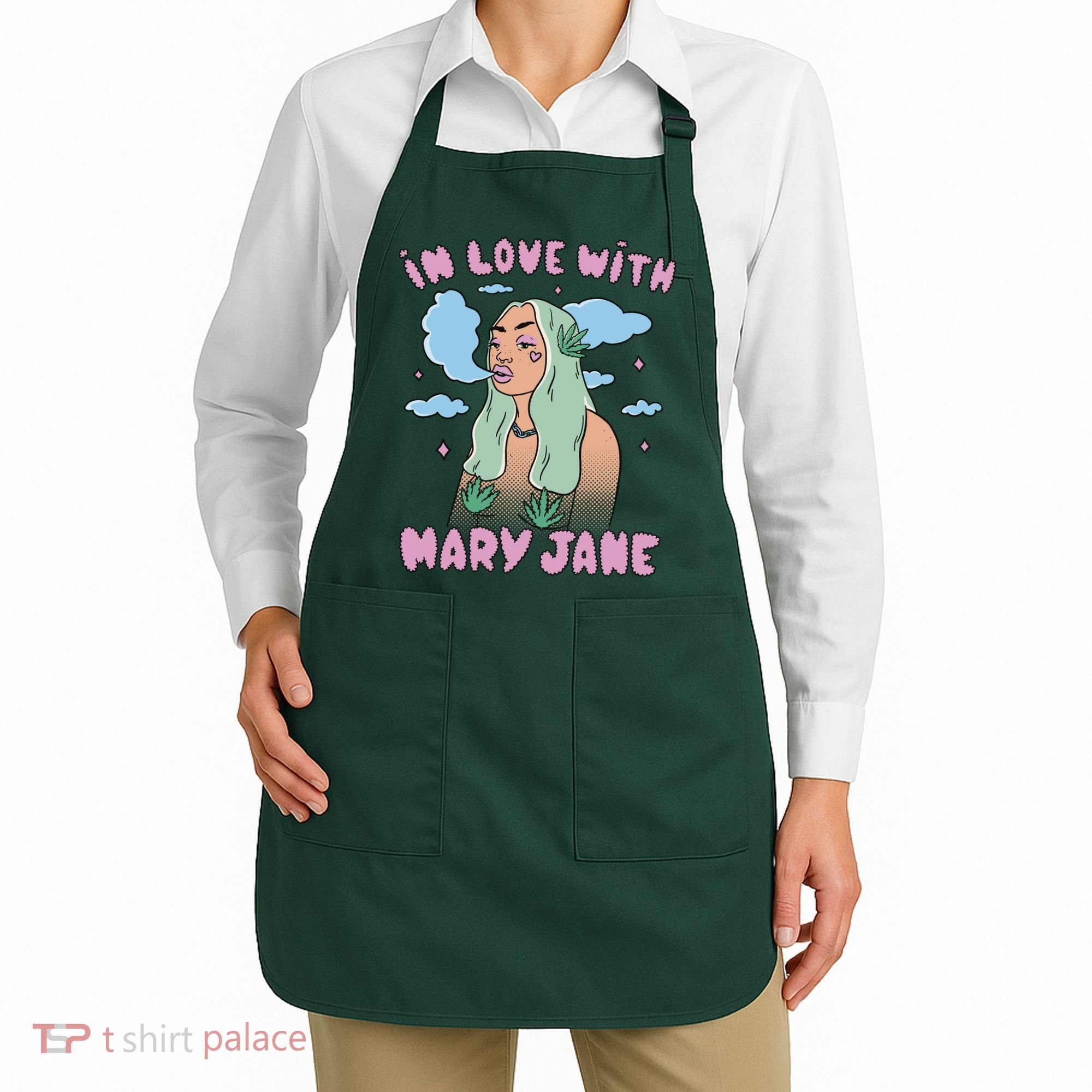 In Love With Mary Jane Female Marijuana Apron