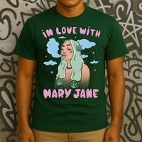 In Love With Mary Jane Female Marijuana T-Shirt thumb 3