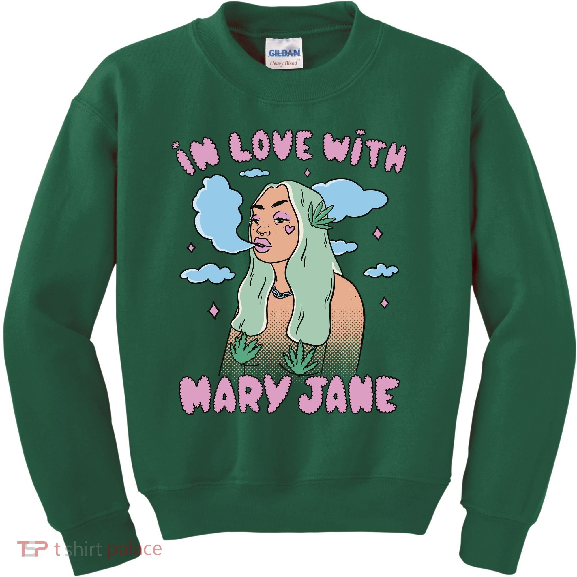 In Love With Mary Jane Female Marijuana Kids Sweatshirt