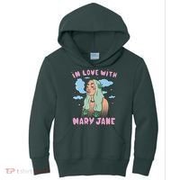 In Love With Mary Jane Female Marijuana Kids Hoodie thumb 0