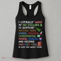 I Literally Want My Tax Dollars To Support National Parks  Women's Tank Top thumb 3
