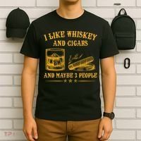 I Like Whiskey And Cigars And Maybe 3 People Vintage T-Shirt thumb 6