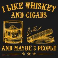 I Like Whiskey And Cigars And Maybe 3 People Vintage T-Shirt thumb 7