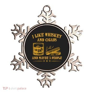 I Like Whiskey And Cigars And Maybe 3 People Vintage Ornament