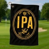 IPA Lot When I Drink Golf Towel thumb 1