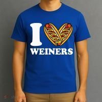 I Love Weiners Hotdogs Wiener Frank Sausage Bun T-Shirt thumb 3