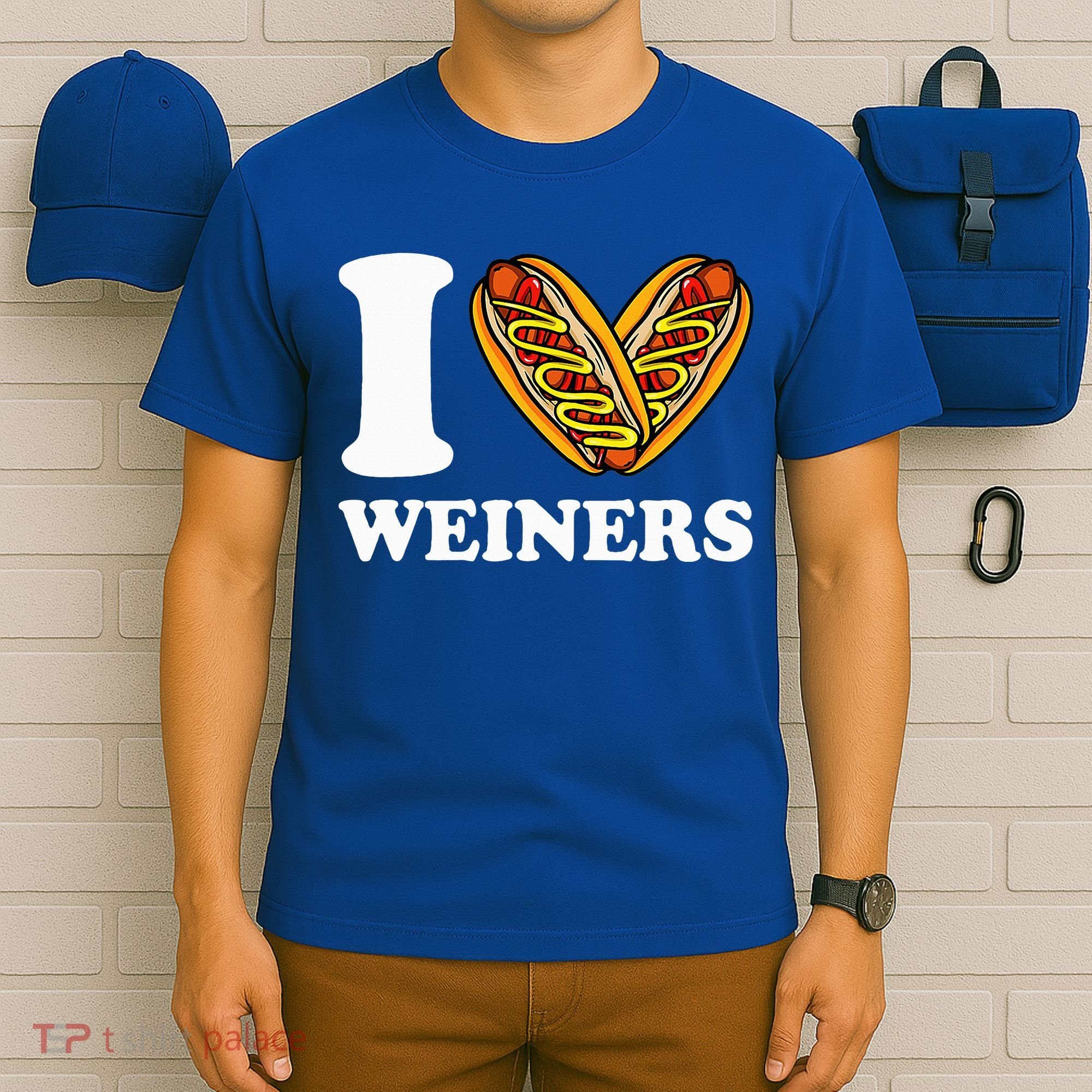 I Love Weiners Hotdogs Wiener Frank Sausage Bun T-Shirt