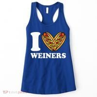 I Love Weiners Hotdogs Wiener Frank Sausage Bun Women's Tank Top thumb 0