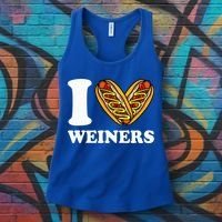 I Love Weiners Hotdogs Wiener Frank Sausage Bun Women's Tank Top thumb 3