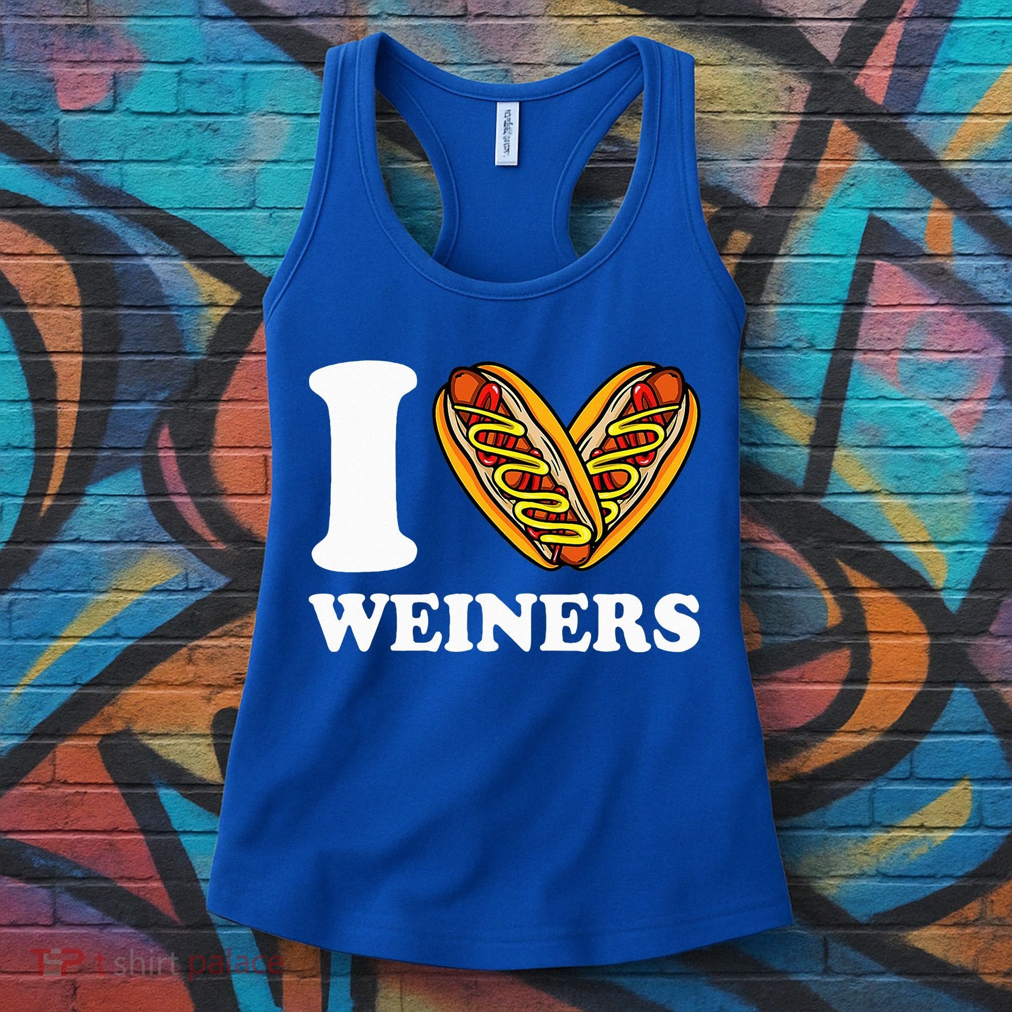 I Love Weiners Hotdogs Wiener Frank Sausage Bun Women's Tank Top