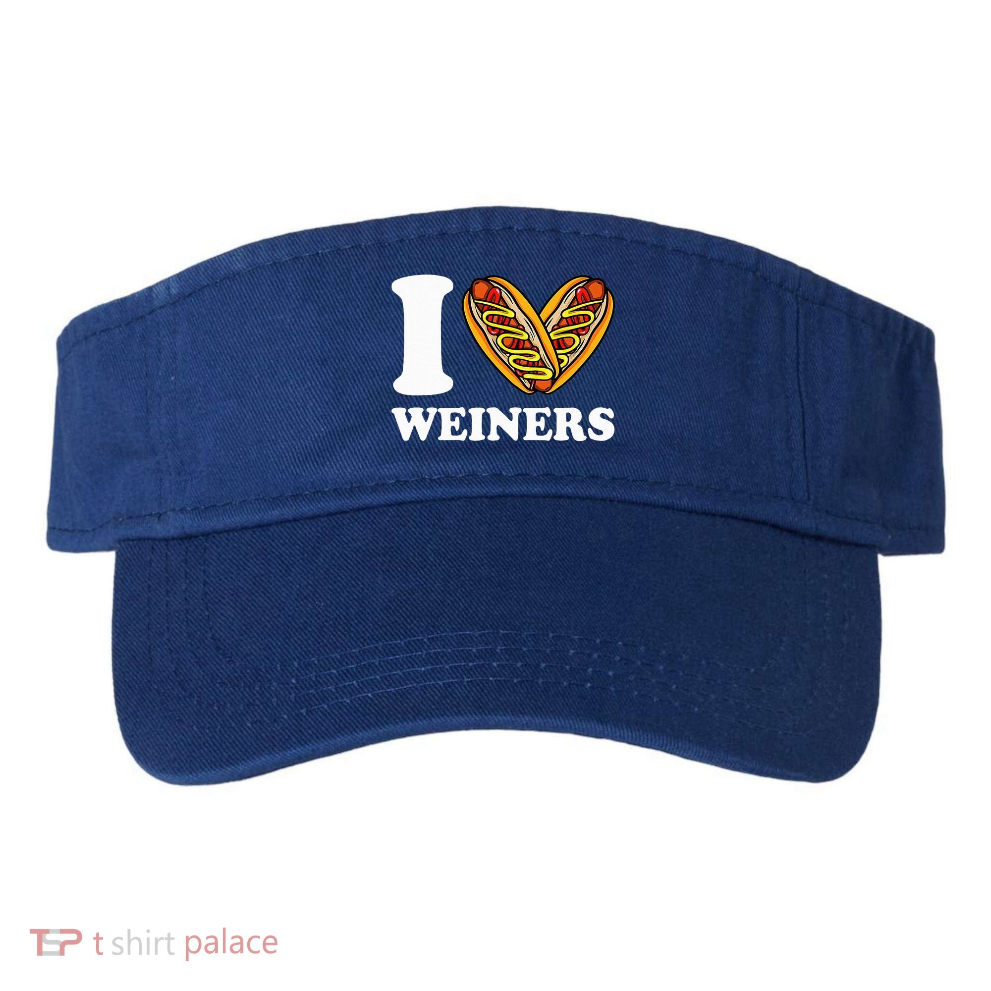 I Love Weiners Hotdogs Wiener Frank Sausage Bun Visor