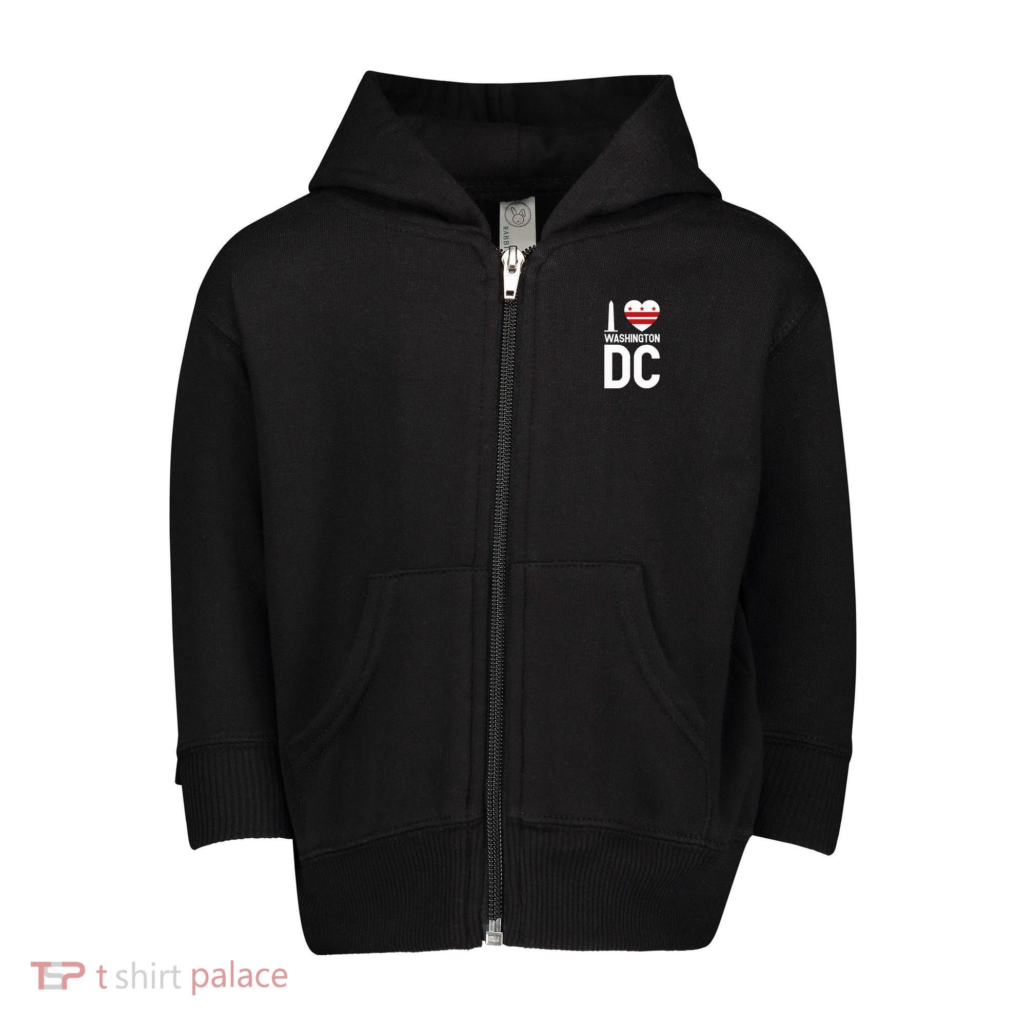 I Love Washington Dc Toddler Zip Fleece Hoodie