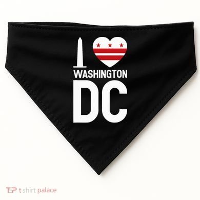 I Love Washington Dc USA-Made Doggie Bandana