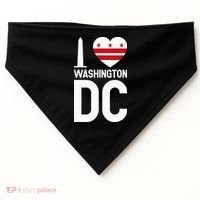 I Love Washington Dc USA-Made Doggie Bandana thumb 0