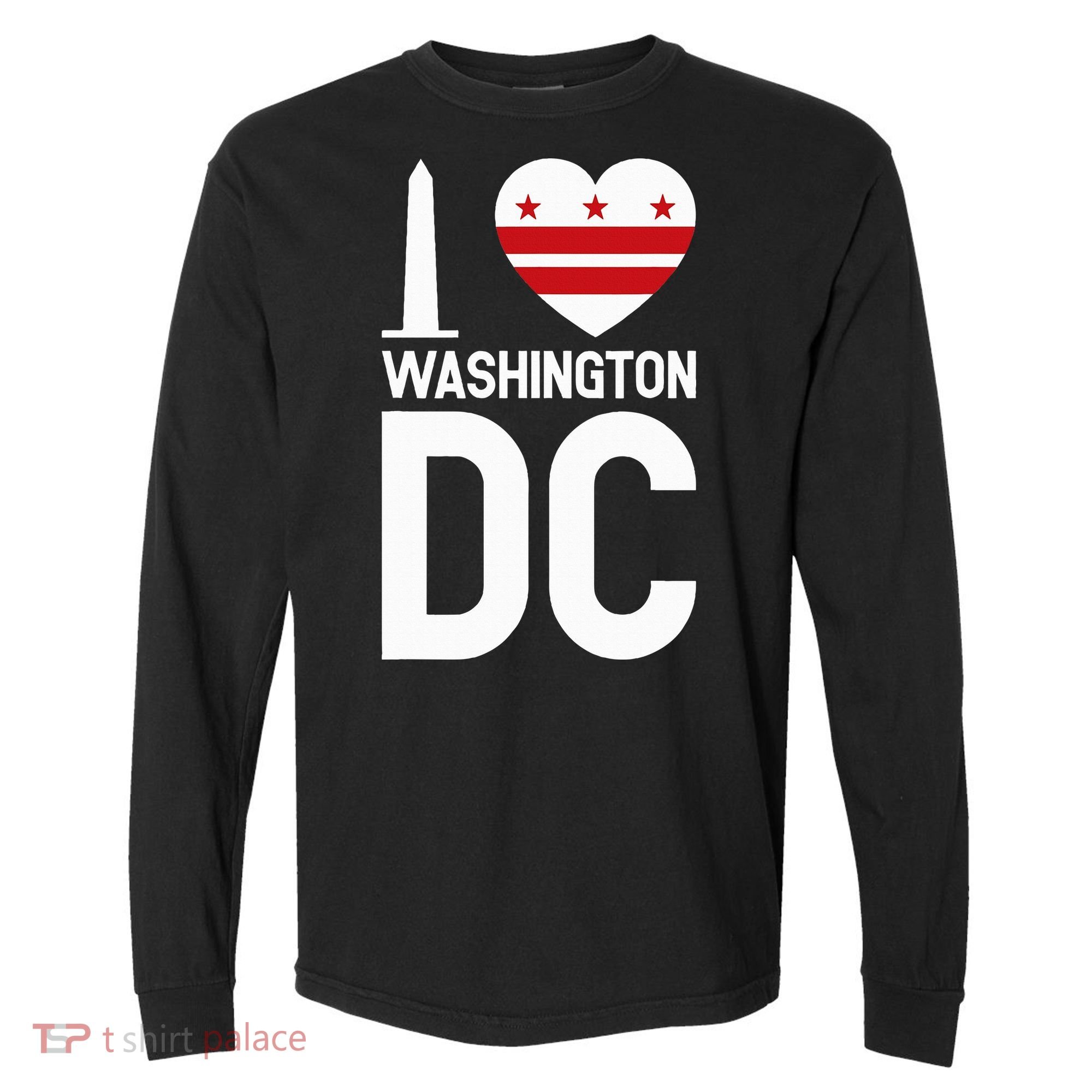 I Love Washington Dc Comfort Colors Heavyweight Long Sleeve T-Shirt